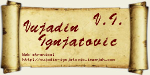 Vujadin Ignjatović vizit kartica